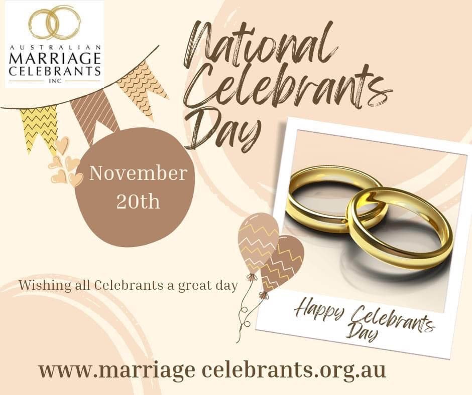 National Celebrants Day Nov 20th - celebrant and wedding planning services @luxeunforgettableevents